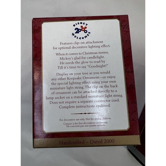 Lot Of 2 Vtg Hallmark‎ 1998-20000 Keepsake Ornament DISNEY MICKEY & Minnie Mouse - Picture 5 of 5